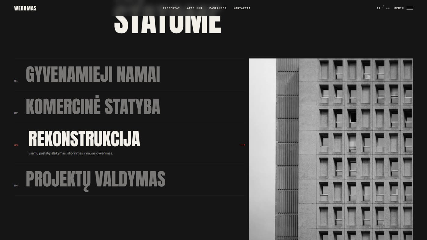 Statybų įmonė PRO: trečias vaizdas