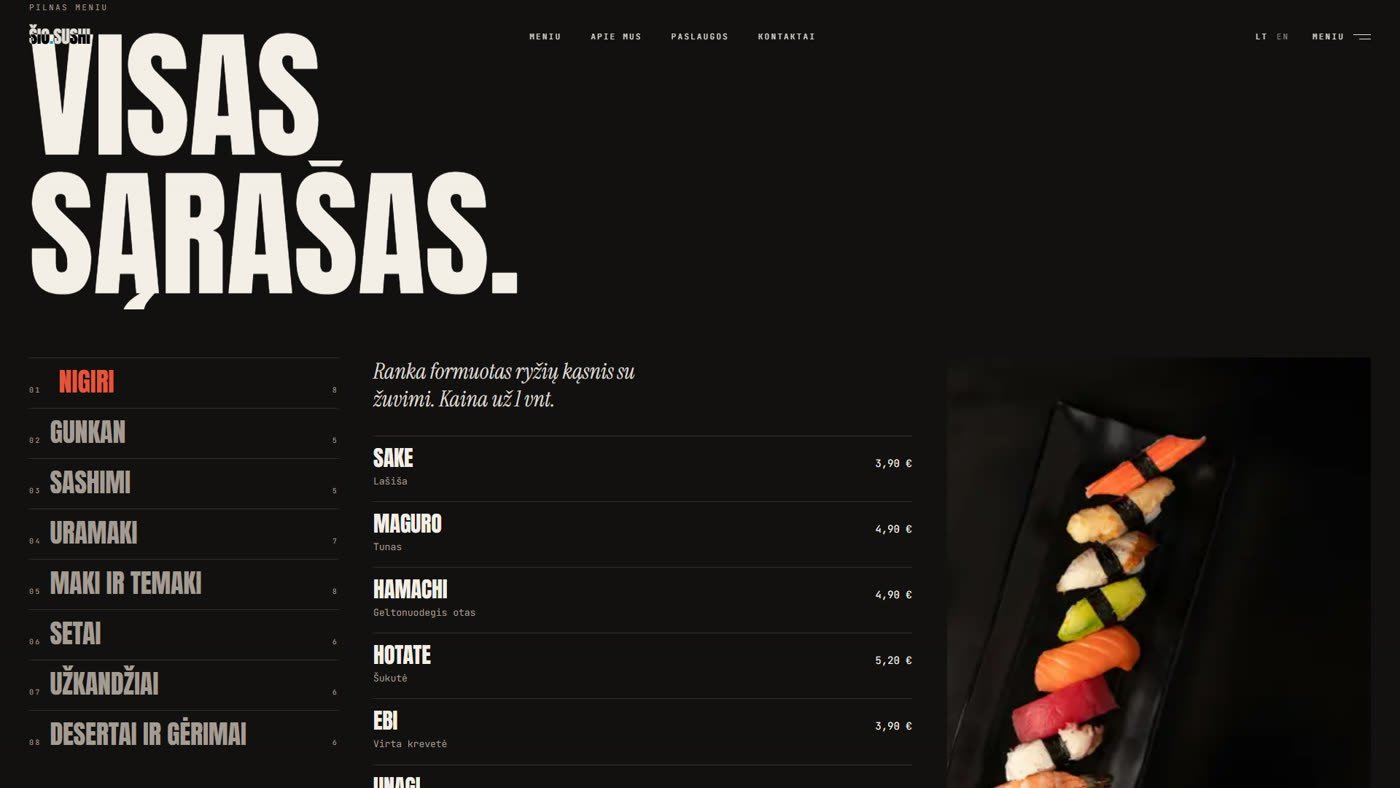 Sushi bar PRO: another view